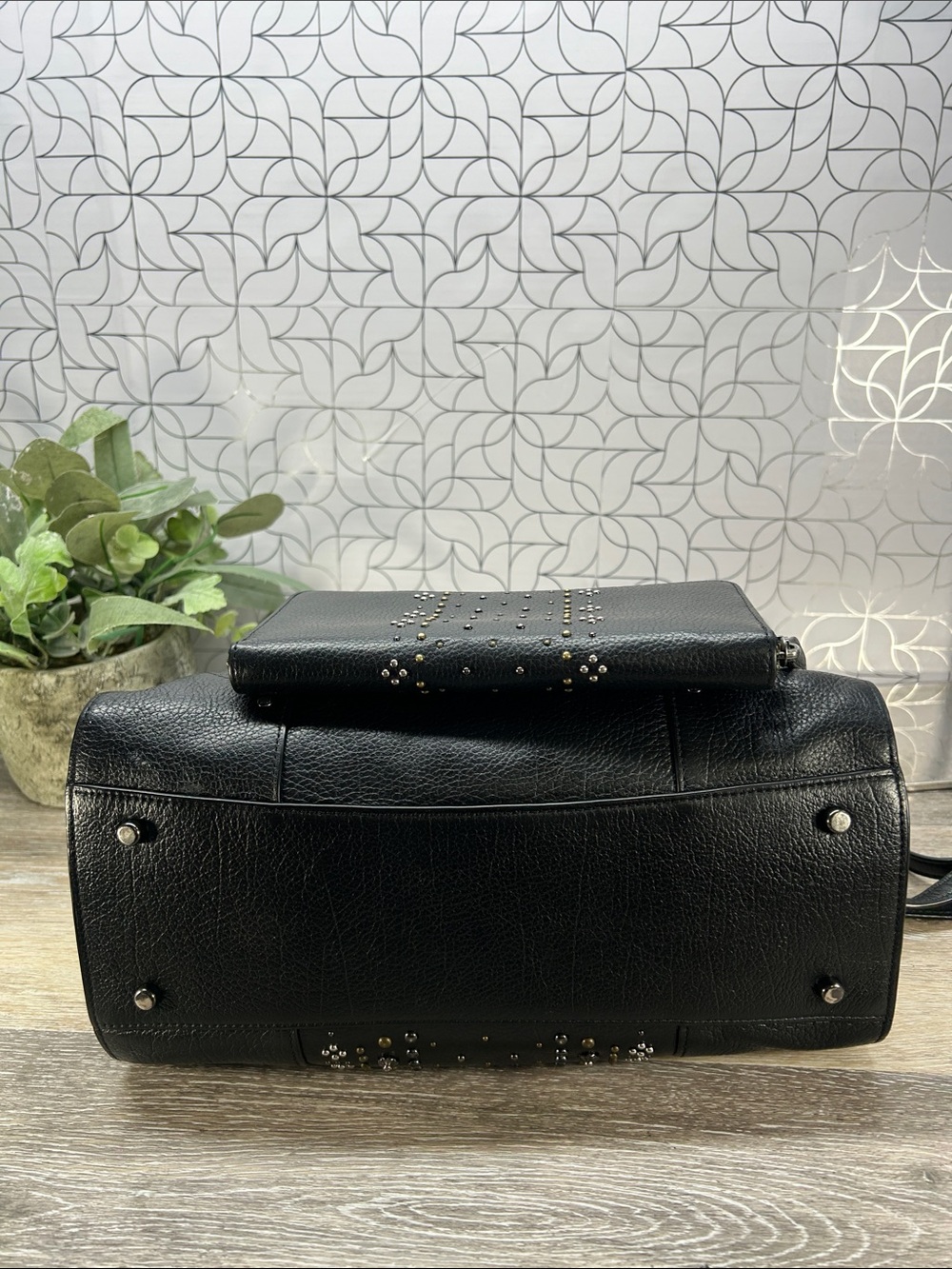 1674 Coach Mercer 30 Satchel in black leather & wallet set 271791674 - Picture 3 of 15